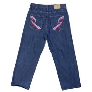 COOGI Jeans 34x32 Red/Pink Y2K Embroidered Back Pocket Denims